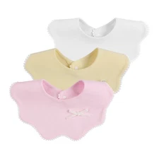 Baby Bandana Bibs White Cotton Drool Bibs for Drooling and Teething Absorbent...