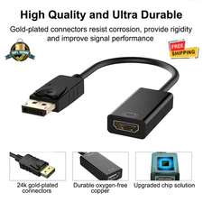 4K DP to HDMI Adapter Male to Female DisplayPort to HDMI Converter Cable