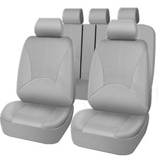 25 Seat Car Seat Covers Pu Leather Protector Full-set Front Rear Pad For Sedan