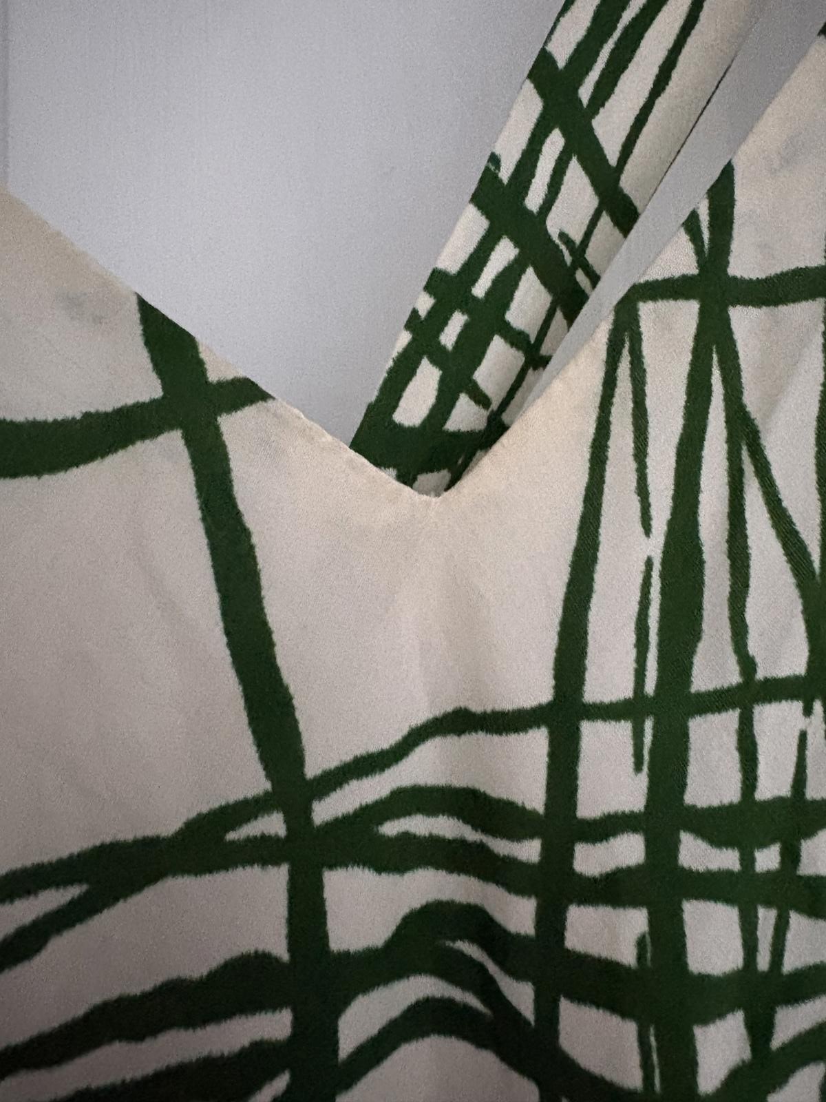 Zara Basic Cream Green Patterned Sleeveless Cross… - image 4