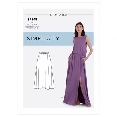 SIMPLICITY Schnittmuster 9148 Misses Damen Plus Bluse, Top Rock Größe 16-24
