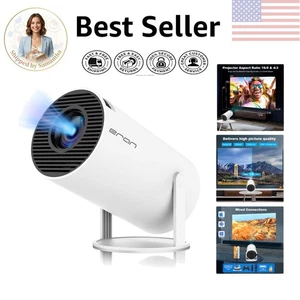 Eran Mini portatif 4K Projecteur - 180° Rotation, Bluetooth & WiFi 6 Capacité