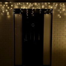 Image of Premier 260 Warm White LED Frosted Icicle Brights In/Outdoor Xmas Lights 5.1m