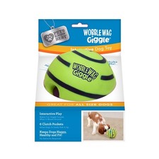 Pets Know Best Wobble Wag Giggle Ball Green Vinyl Dog Toy