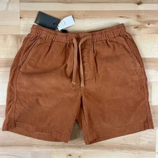 Todd Snyder Fine Corduroy Shorts Mens M Tuscan Terracotta Weekend Drawstring NEW