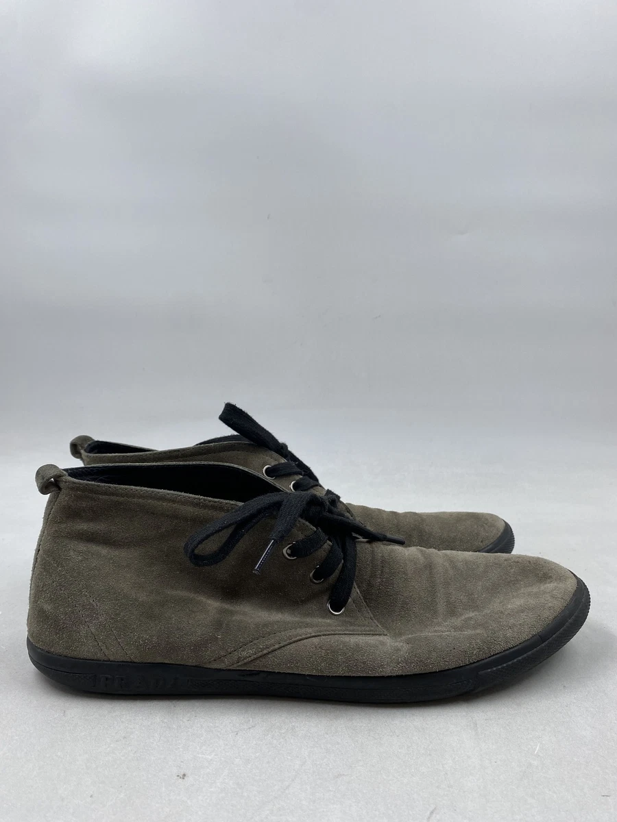 Prada Men\'s Brown Suede Chukka Boots Shoes Prada Size 9 US size 10 Dark Brown Suede Chukka Boots | PRADA main image 4