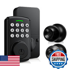 WiFi Keyless Entry Door Lock with Handle Set, Front Door Lock Set, Door Knob wit