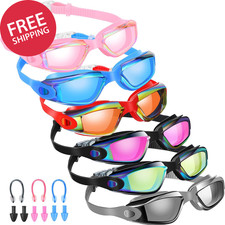 Swim Goggles 6 Pack Adult Anti Fog Pool Glasses with Ear Plugs Nose Clip