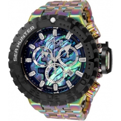 Invicta Sea Hunter 34723 57mm Chrono Black Iridescent Men's Watch