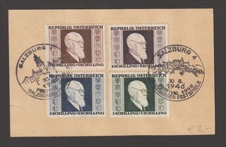 1946 Dr. Renner / SALZBURGER FESTSPIELE auf Kärtchen