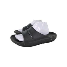 OOFOS Slides Gym Sandals US 10 Mens Black OOahh Recovery Slide Shoes