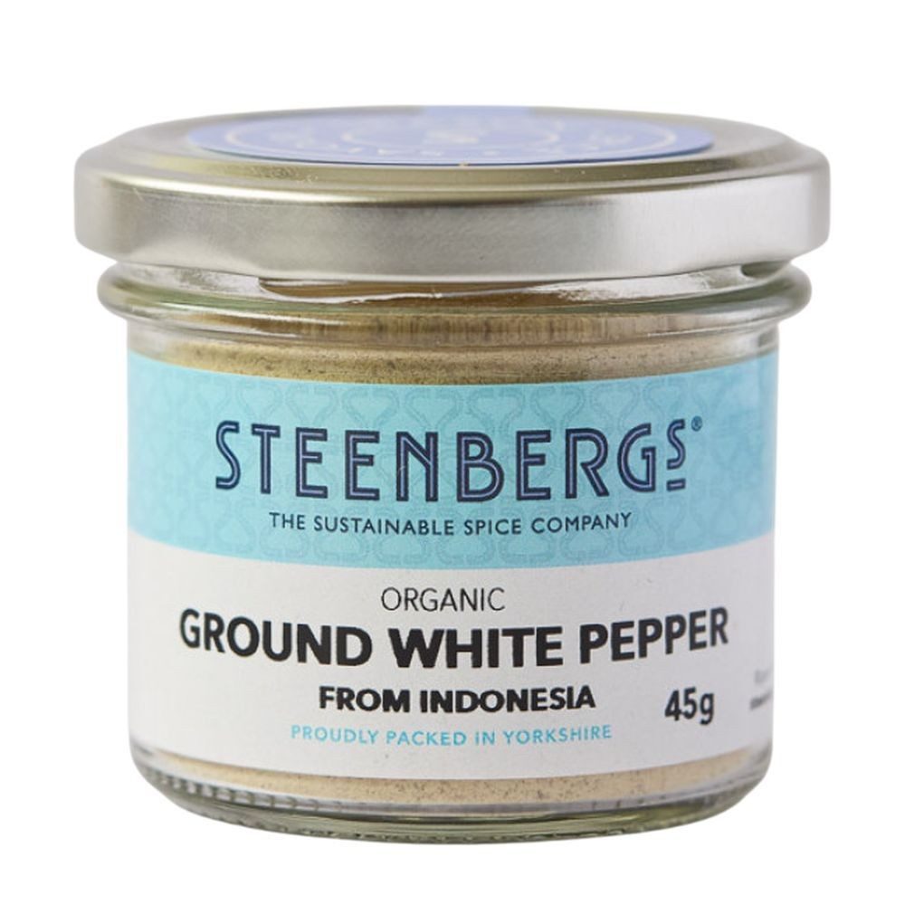 Steenbergs Organic Ground White Pepper 45g Premium Spice