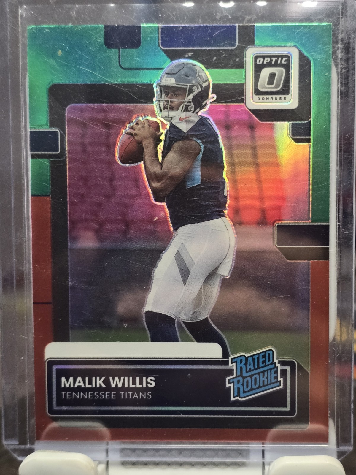 2022 Donruss #P-303 Malik Willis Rookie Optic Preview Red and Green Titans