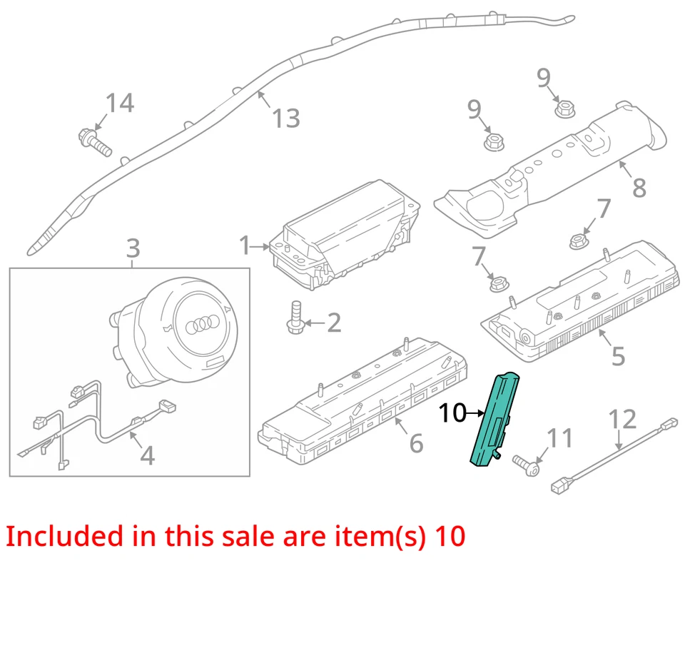 Airbag asiento del lado del conductor delantero izquierdo audi s5 sportback 8w5880241m 2018 fabricante de equipos originales Foto 3 de 4