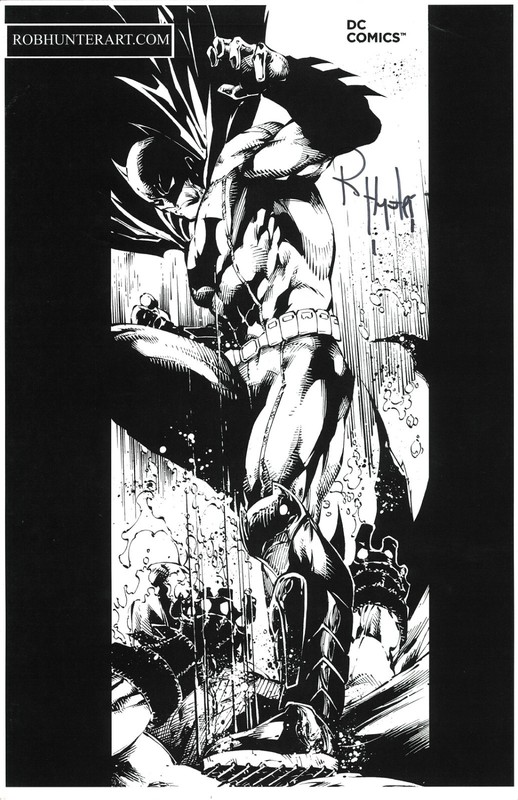 Batman Art Print Signed by Rob Hunter