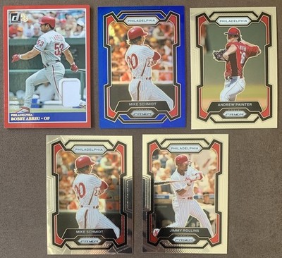 2024 Panini Baseball Lot Phillies x5 - Painter, Schmidt /199, Abreu patch /99
