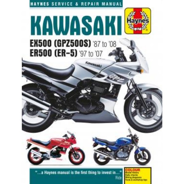 Kawasaki Motorrad EX500 Und ER500 (1987-2008) Reparaturanleitung Haynes-image