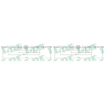 2x LPR Handbremsseil Seilzug Feststellbremse für Mercedes-Benz Sprinter 35-T - Bild 1 von 2