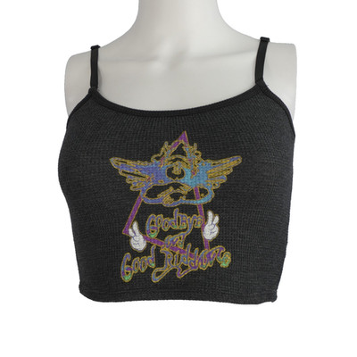 Jungen Lie Trägertop Crop Goodbye & Good Riddance Thermo meliert grau Gr. S