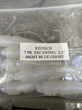 KEITECH. IMPACT  FAT SWING 3.3" SIGHT BLUE GHOST  7 pk  FAST SHIPPING