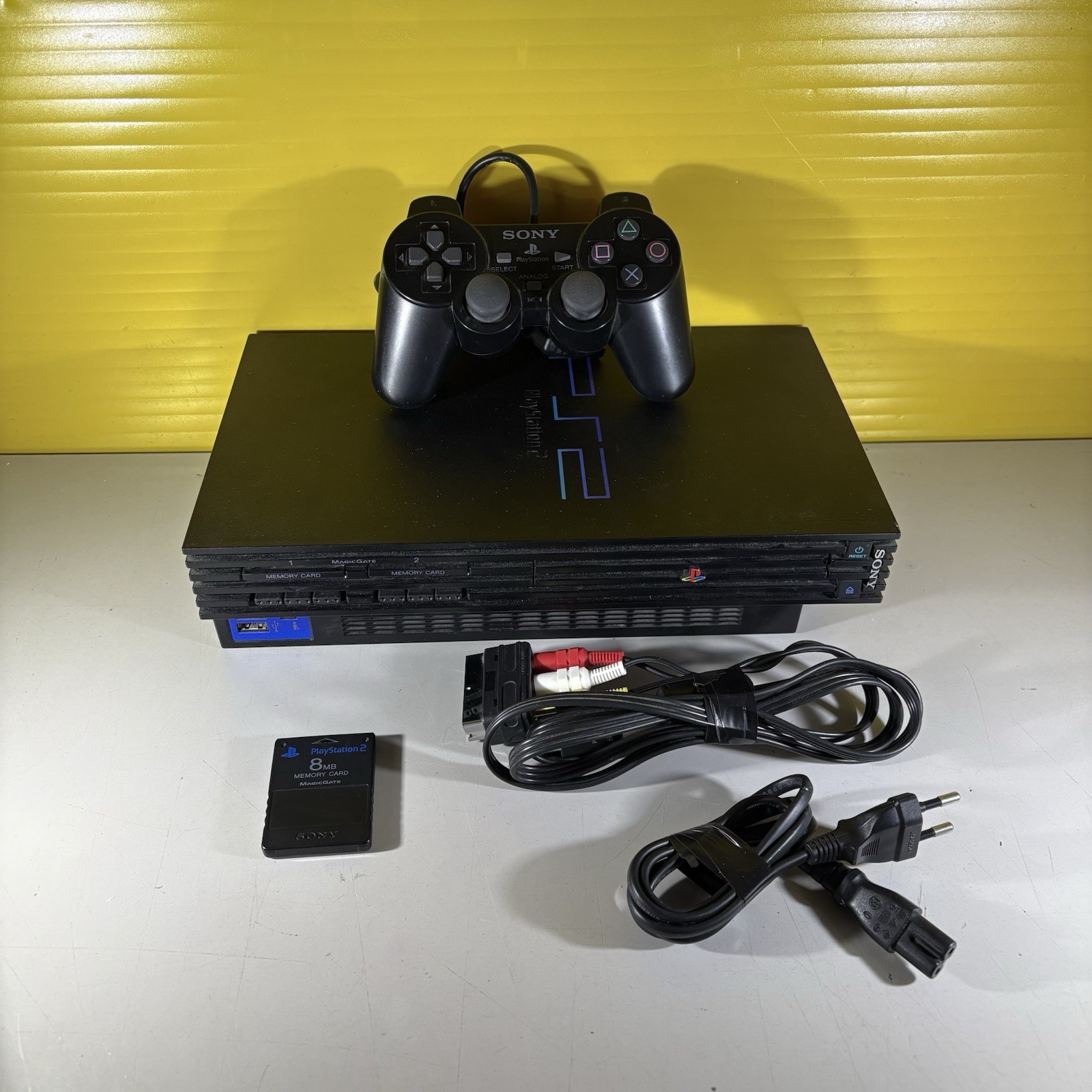 CONSOLE SONY PLAYSTATION 2 PS2 FAT PAL + CONTROLLER + MEMORY CARD