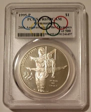 PCGS 1995 P Olympics Gymnastics Commemorative Silver Dollar Proof PR69 DCAM