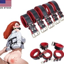 5pcs Leather Full Body Harness Belt Waist Corset Sexual Bondage Restraints BDSM