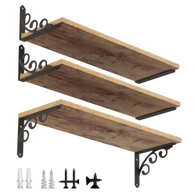 IARTOPS L Shelf Brackets for 5.5'' - 6 Pack (For Board Depth 5.5''-7''), Black 
