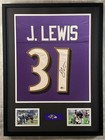Jamal Lewis Signed Jersey Framed W/ Beckett BAS COA Baltimore Ravens Purple Auto