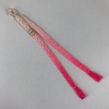 Japanese Haori Himo Ties Kimono Jacket Kimono Accessory Silk White Pink OJ188