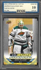 2024 Upper Deck Jesper Wallstedt RC #C-108 Young Guns Canvas FCGS 10 GEM MINT
