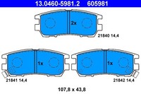 Bremsbelagsatz FÜR Mitsubishi - ATE 13.0460-5981.2