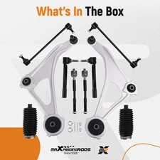 Front Lower Control Arm Tie Rod Sway Bar Steering For 2013 2014 Nissan Altima