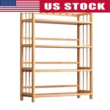 4-Tier Simple Bookcase Multi-Function Reusable for Bathroom Kitchen Living Room