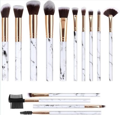Pinselset Marmor 14 Stück, Lidschatten pinsel Foundation Lidschatten Concealer..