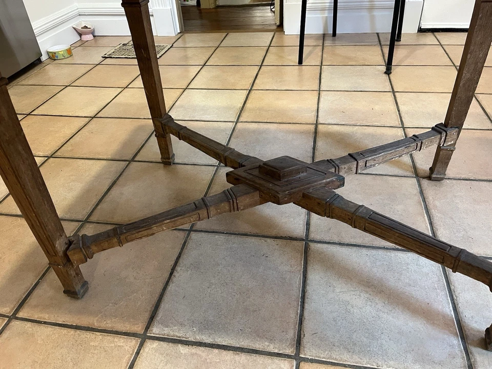 Mesa de cocina vintage esmaltada nido guardada tapa de 2 hojas Foto 4 de 4