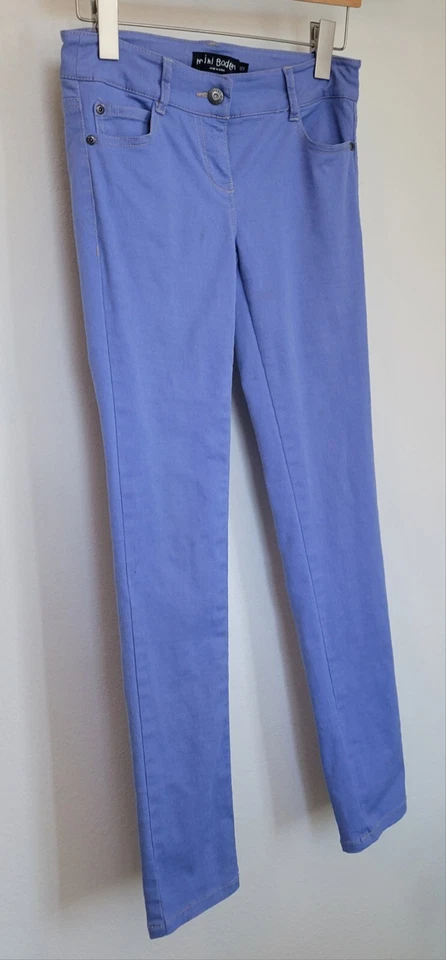 Pantalones de mezclilla ajustados Mini Boden para niñas talla 12 azul/periwinkle Foto 2 de 4