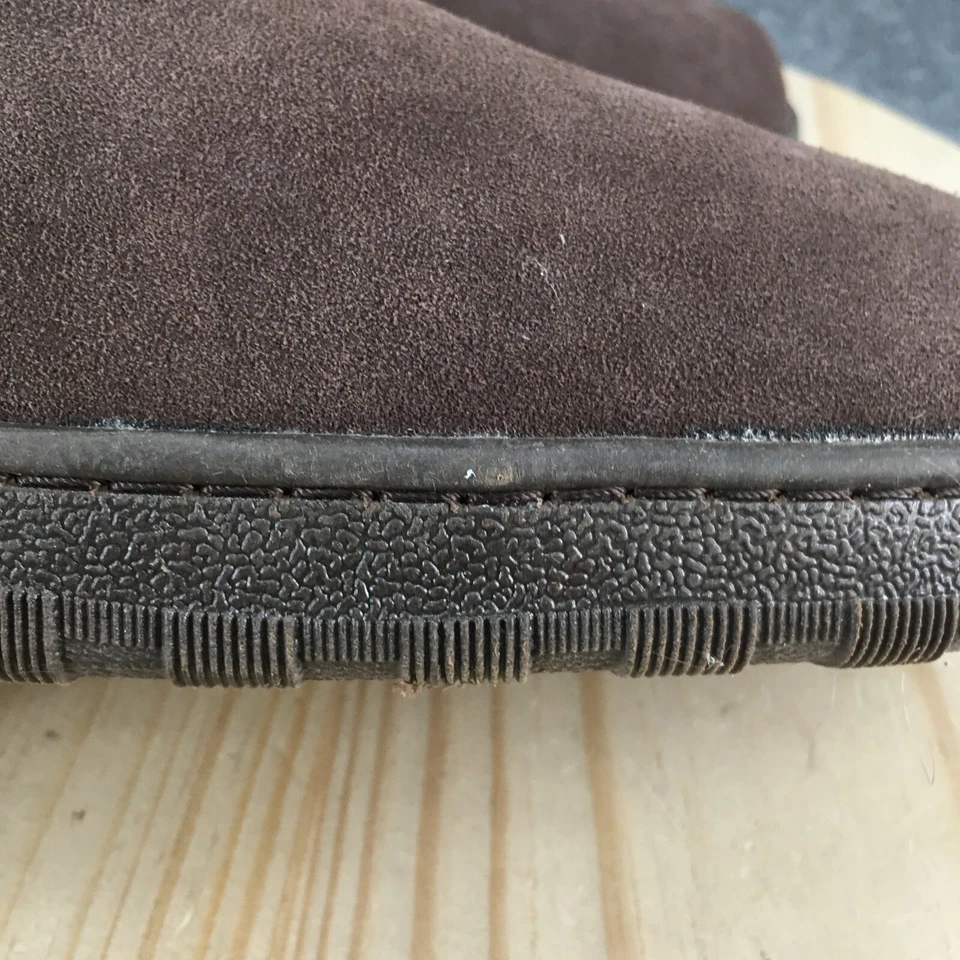 Zapatillas Muk Luks para Hombres 12 Zueco de Gamuza Mate Marrón Vaca Gamuza Sin Cordones Cómodas Informales Foto 4 de 4