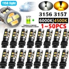 3157 3156 LED Turn Signal DRL Light Bulb Switchback 4157na 3457a White Amber LOT