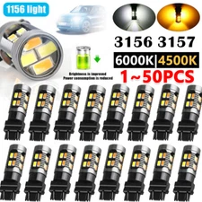 3157 3156 LED Turn Signal DRL Light Bulb Switchback 4157na 3457a White Amber LOT