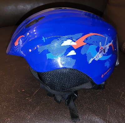 Skihelm TecnoPro CS Junior Helm Gr. S 48-52 blau mit Planes-Motiv