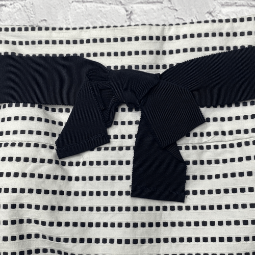 Ann Taylor minigonna strutturata con fiocco davanti nero/bianco taglia 2 - Foto 4 di 11