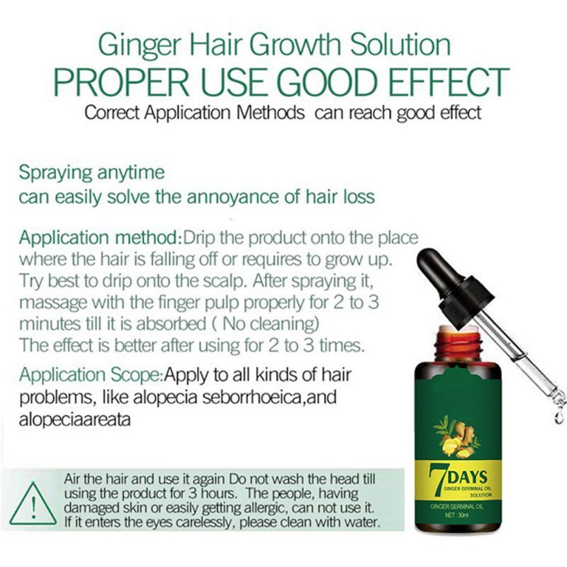 5X Regrow 7Day Ginger Germinal Hair Growth Serum Hairdressing Oil Loss Treatment eBay