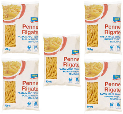 2,5 kg Aro Nudeln Penne Rigate - Nudeln Pasta - 5 x 500g