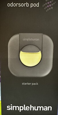 Simplehuman Odorsorb Pod Starter Pack 2 Pack Holder + 4 Pods Trash Deodorizer