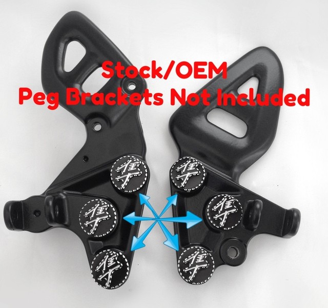 99-22 Hayabusa 3D Black/Silver Ball Cut Front Peg Bracket Mounting Bolts Covers 99-22 Hayabusa 3D Black/Silver Ball Cut Front Peg Bracket Mounting Bolts Covers