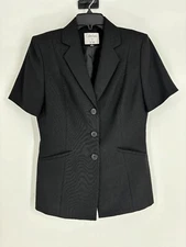 Collections for Le Suit Black Blazer Jacket w/ Shoulder Pads Women's Size 8