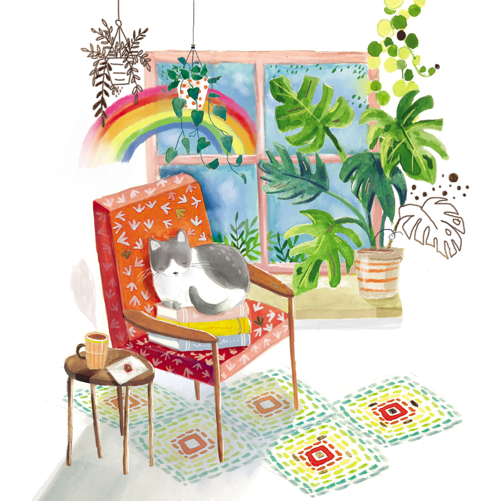 NHS Charities Together Comfy Sleeping Cat Birthday Greeting Card Charity Cards