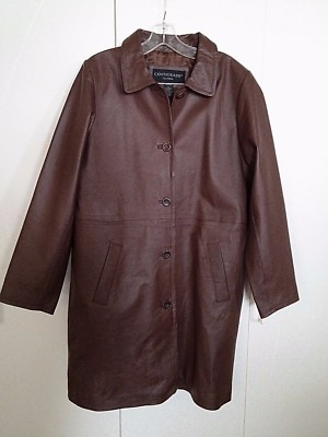 CENTIGRADE LADIES BROWN LEATHER COAT-M-EXCELLENT-LOOKS UNWORN-SOFT/PLIABLE