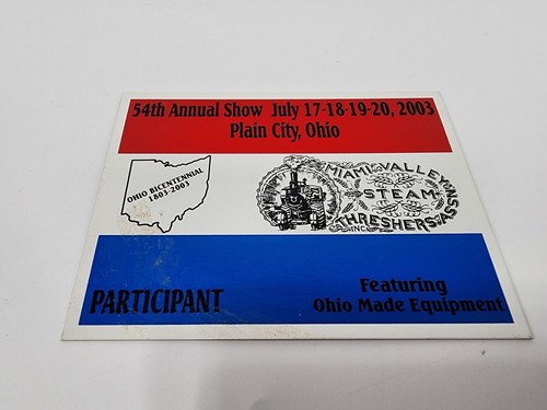 Miami Vally Steam Threshers Participant Plates 2002, '03, '07 • Plain City, Ohio - Picture 5 of 6